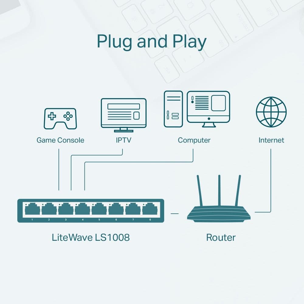 TP-LINK Switch 8x 10/100Mbps, LS1008