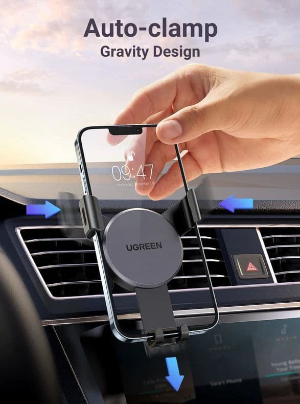 UGREEN Autós telefon tartó 4" - 7,2" szellőzőhöz rögzíthető
