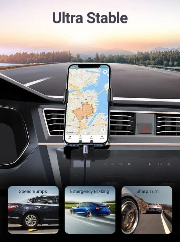UGREEN Autós telefon tartó 4" - 7,2" szellőzőhöz rögzíthető
