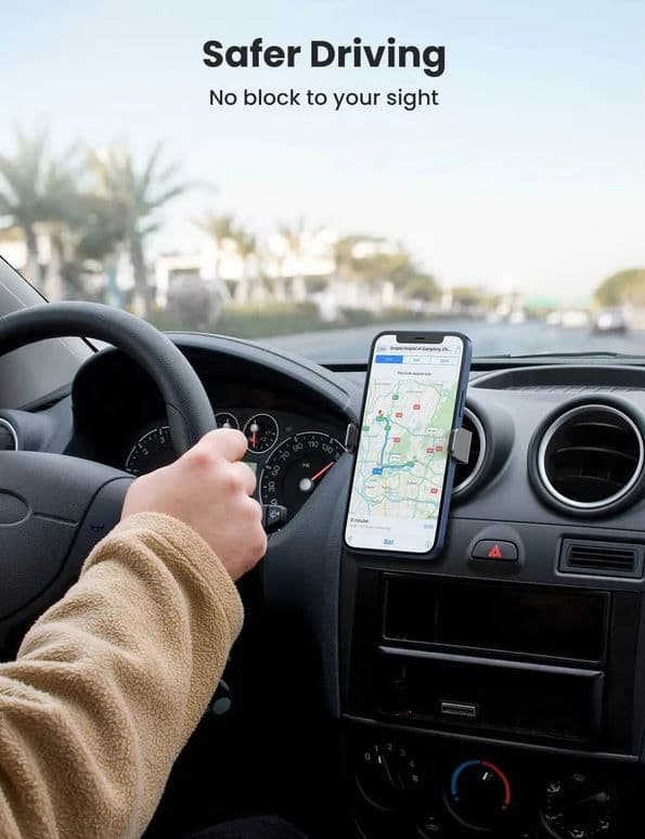 UGREEN Autós telefon tartó 4,7" - 7,1" szellőzőhöz rögzíthető, 360°-ban elforgatható