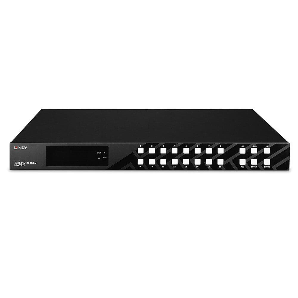 LINDY Mátrix Switch HDMI 2.0b, 16x16 port, 4K@60Hz, 18Gbps, HDCP 2.2, RS232, fekete