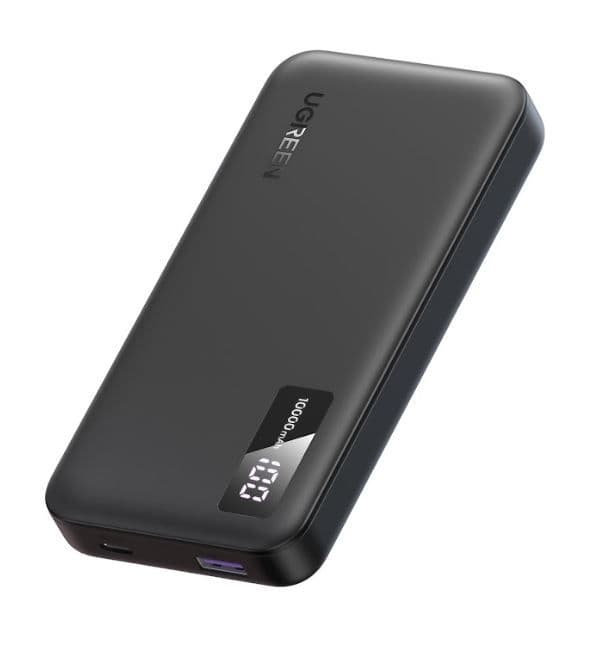 UGREEN Power Bank hordozható töltő, 10000mAh, 20W, USB-C, USB-A, fekete