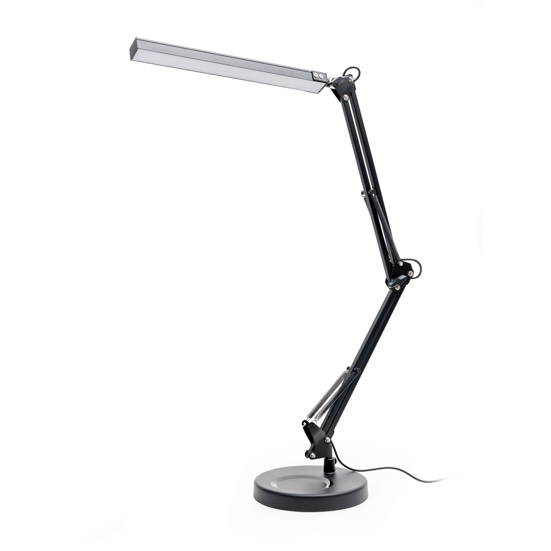 PLATINET Asztali lámpa 10W, 500Lm, flexibilis, LED, rajzasztali lámpa, fekete