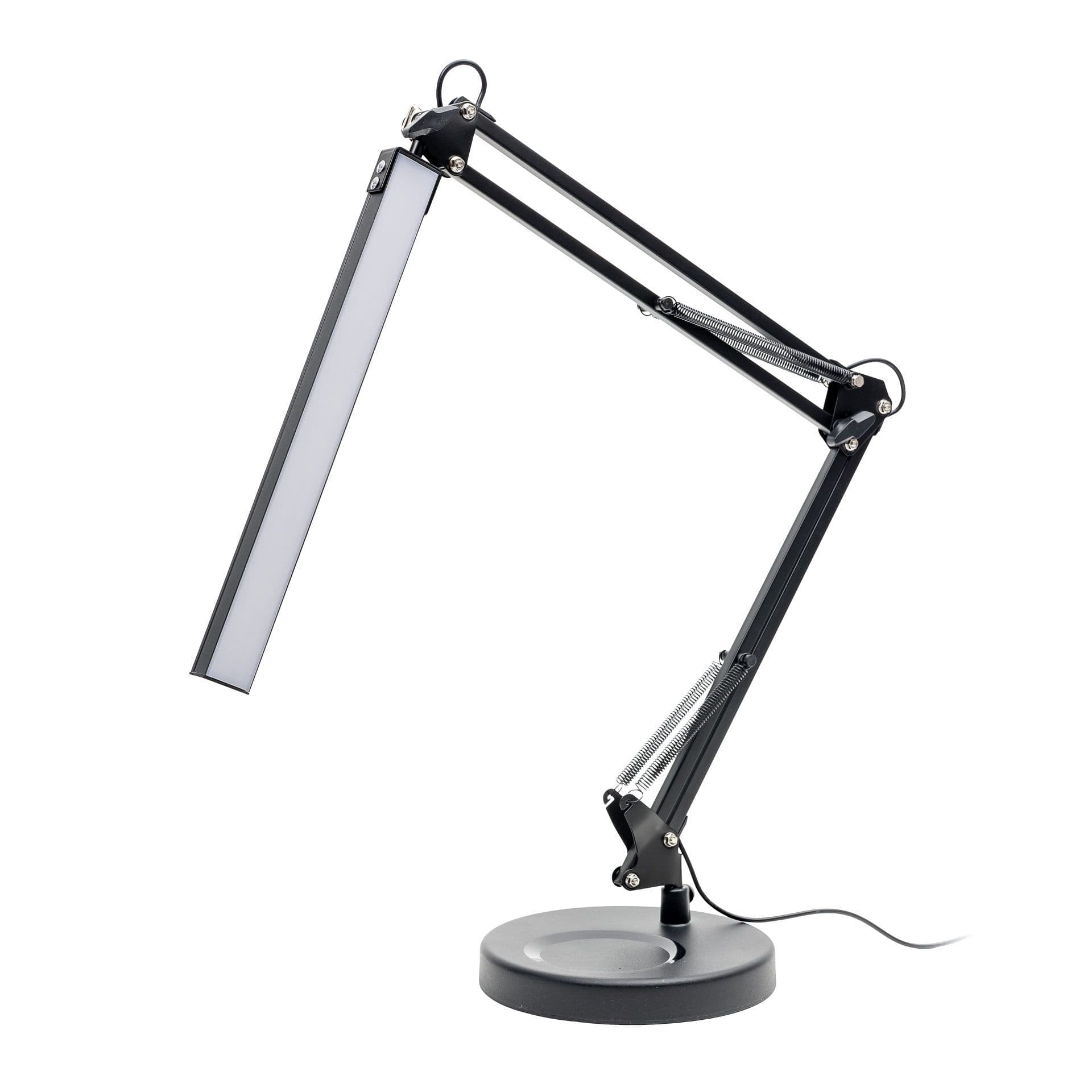 PLATINET Asztali lámpa 10W, 500Lm, flexibilis, LED, rajzasztali lámpa, fekete