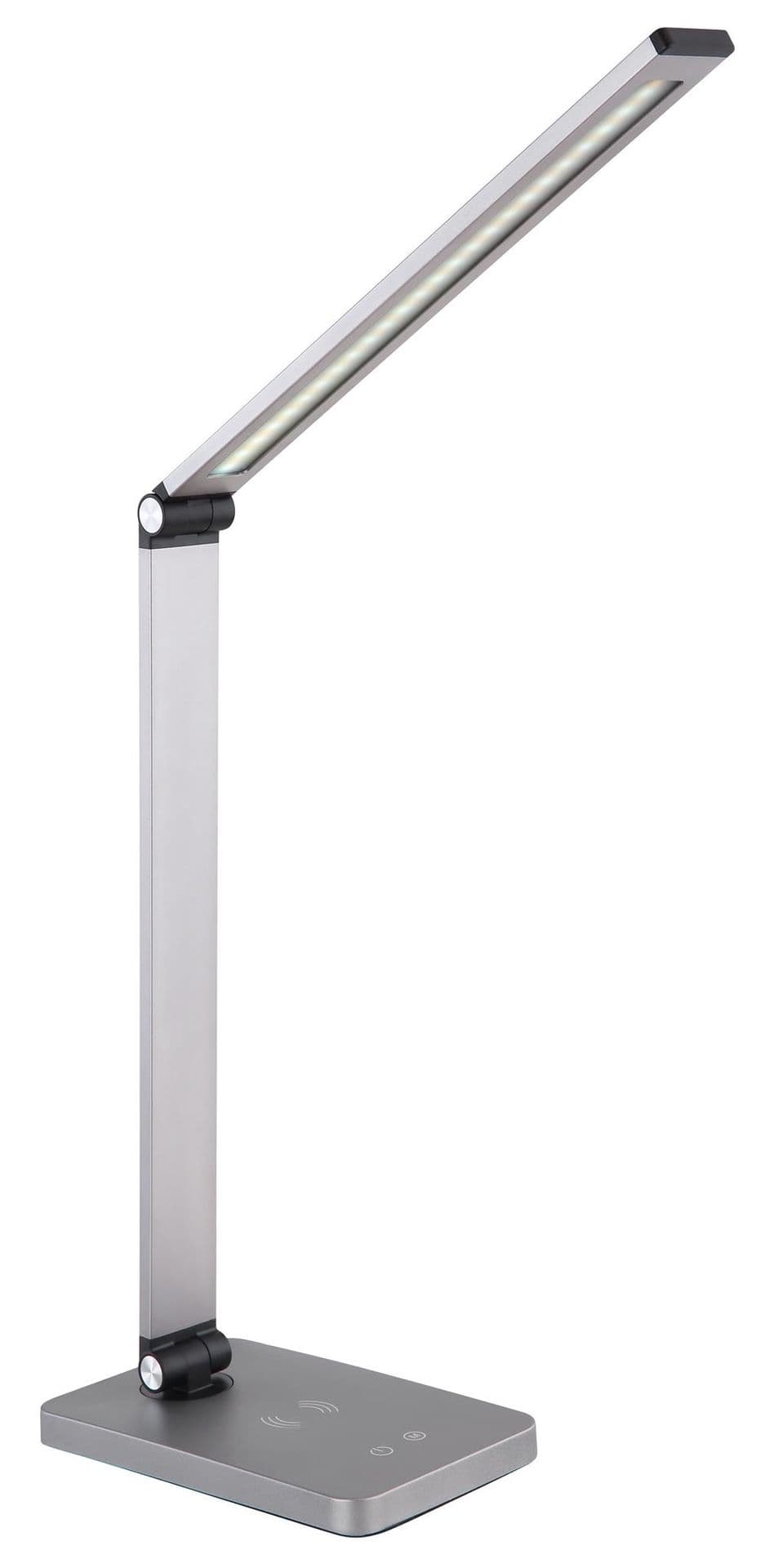 PLATINET Asztali lámpa 20W, vezetéknélküli töltővel, 5 fényárnyalat, 500Lm, IP20, ezüst
