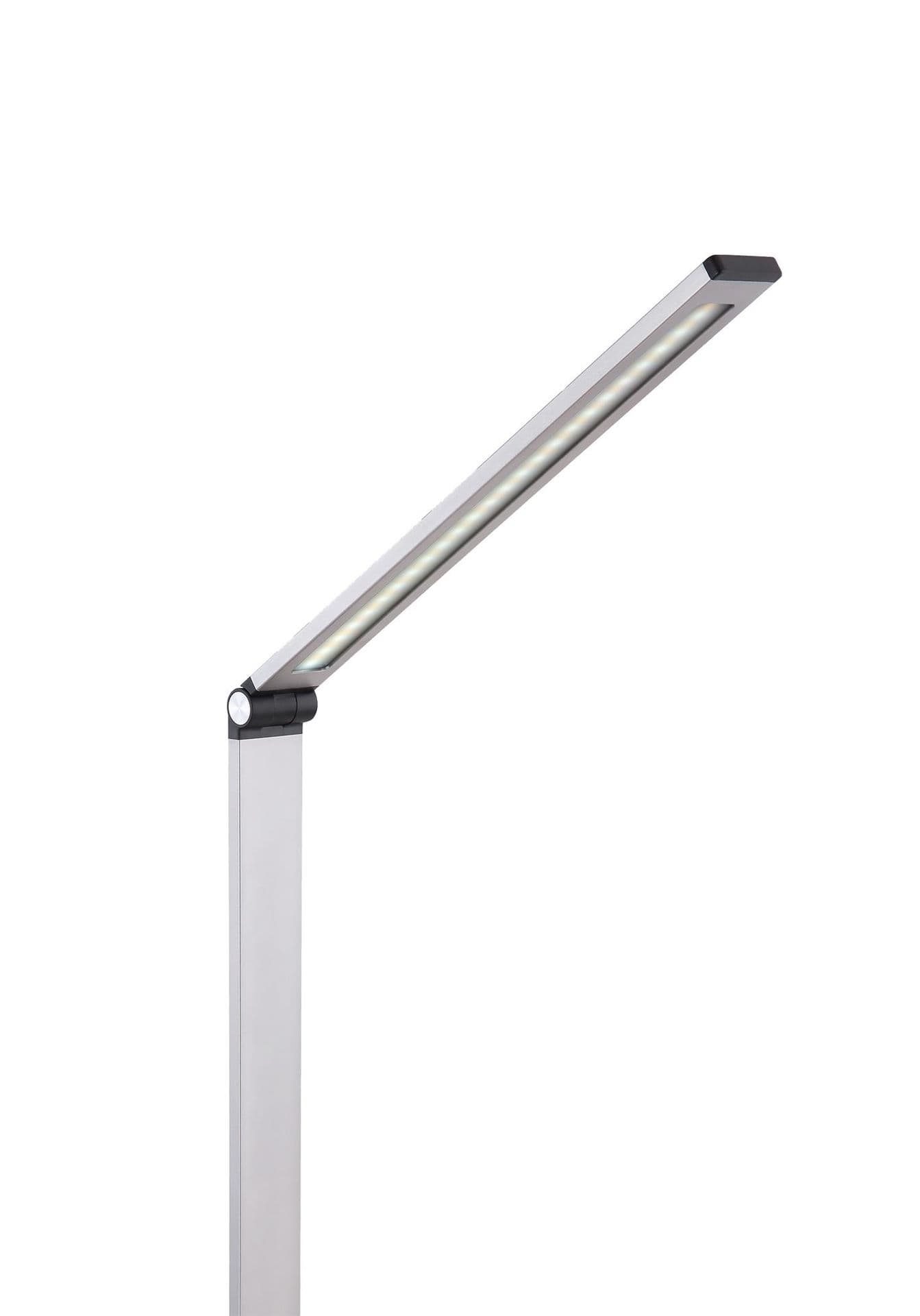 PLATINET Asztali lámpa 20W, vezetéknélküli töltővel, 5 fényárnyalat, 500Lm, IP20, ezüst