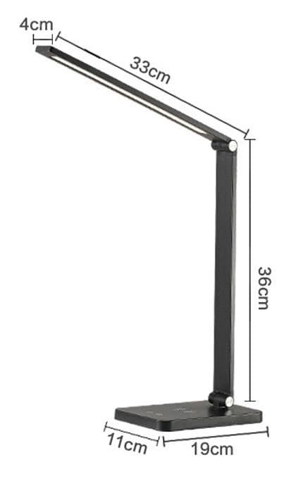 PLATINET Asztali lámpa 20W, vezetéknélküli töltővel, 5 fényárnyalat, 500Lm, IP20, ezüst