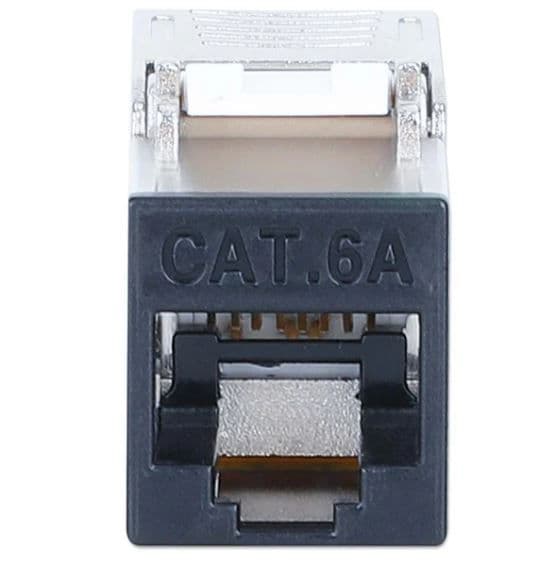 INTELLINET Keystone betét STP, CAT6a, szerszám nélkül szerelhető, slimline, fekete