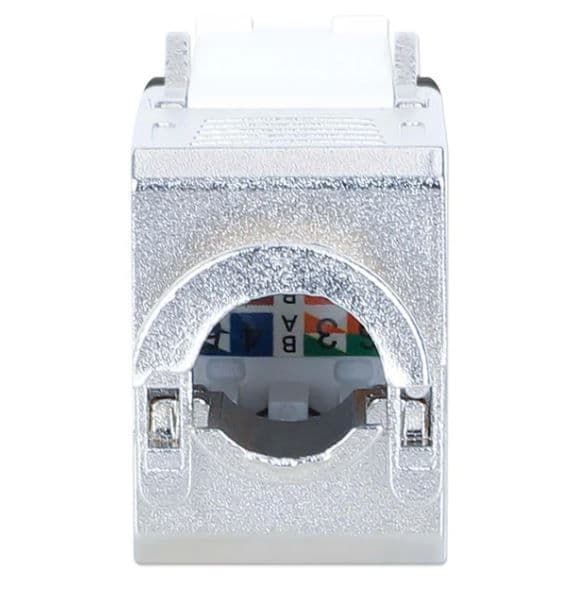 INTELLINET Keystone betét STP, CAT6a, szerszám nélkül szerelhető, slimline, fekete