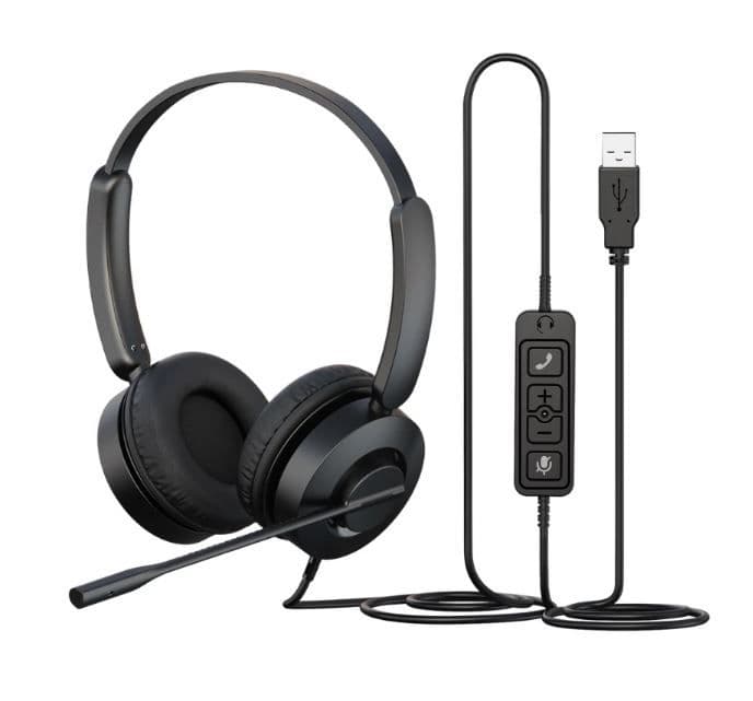 HAMECO Headset, duo, USB, zajszűréssel HS-8092DE-USB