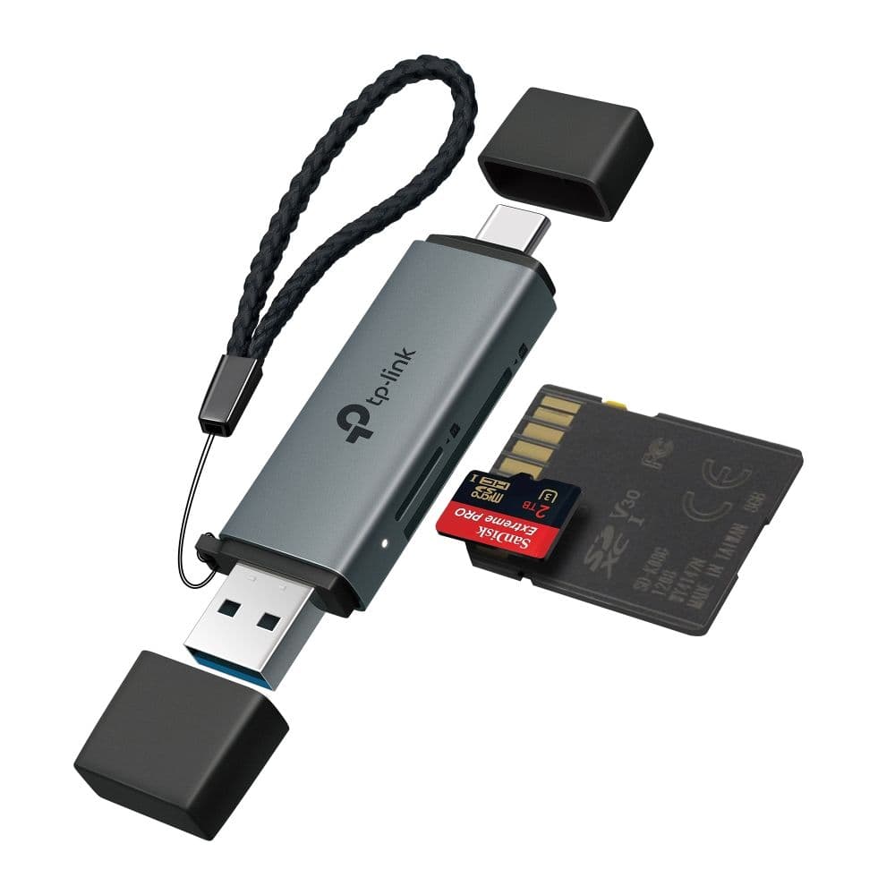 TP-LINK Kártya Olvasó USB 3.0 Type-C/A to SD & MicroSD 3.0, UA430D