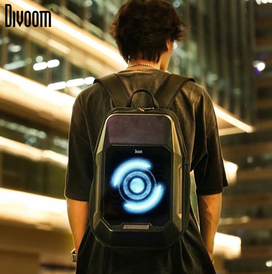 DIVOOM Hátizsák PIXEL CYBERBAG, Fekete