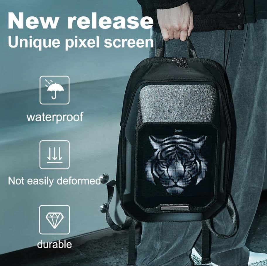 DIVOOM Hátizsák PIXEL CYBERBAG, Fekete
