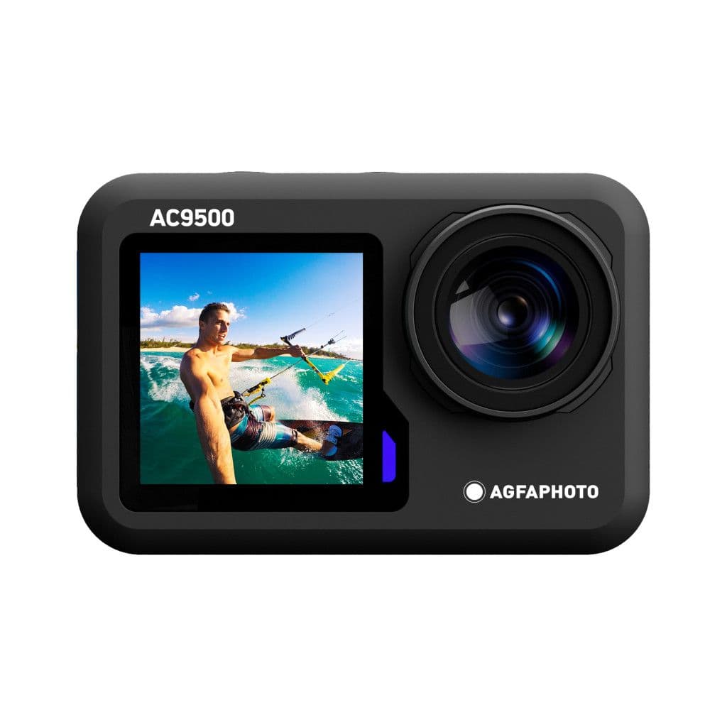 AGFAPhoto Realimove AC9500BK akciókamera, 4K, 170°, wifi, 18m-ig vízálló, dupla kijelző