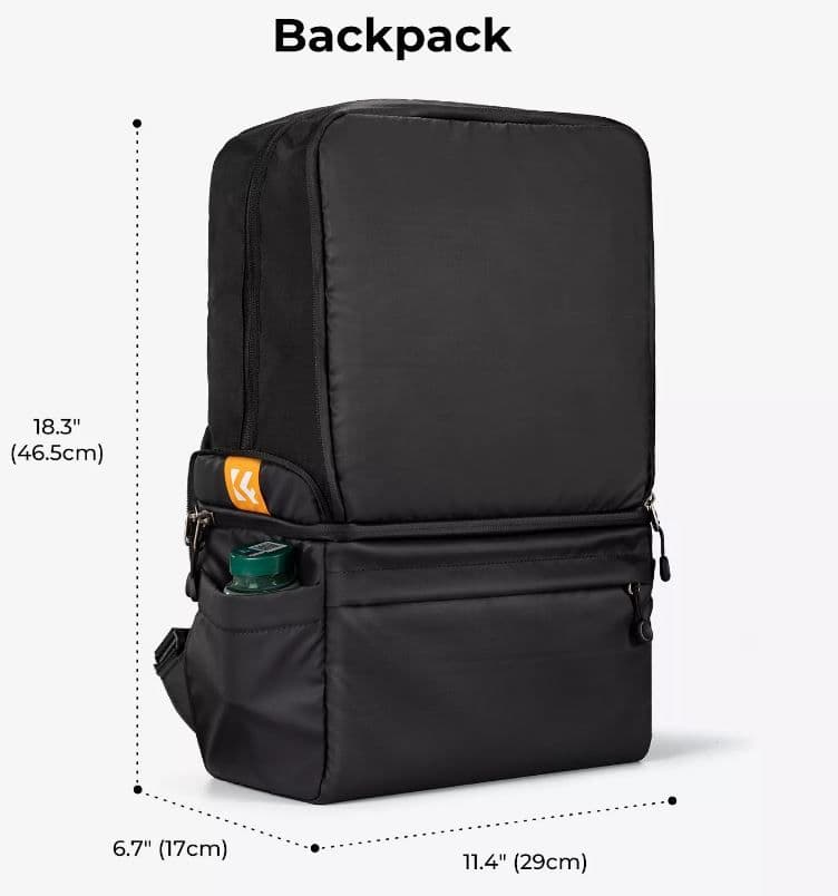 K&F Concept oldaltáska, 7L, vízlepergető anyag, fekete