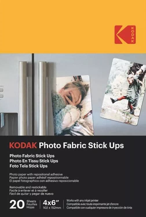KODAK Photo Fabric felragasztható felületű papír, visszaszedhető, 10x15 cm, 20db