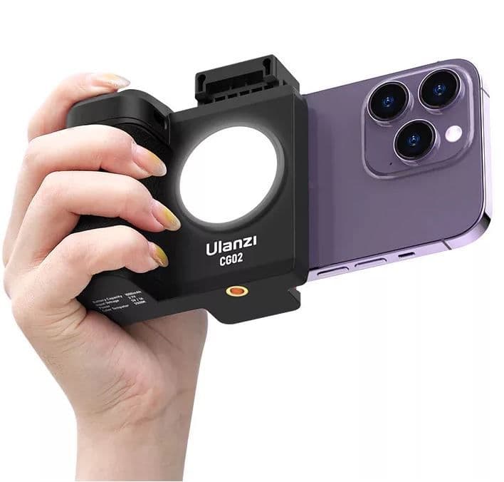ULANZI CG-02 okostelefon markolat, bluetooth kioldóval, fekete
