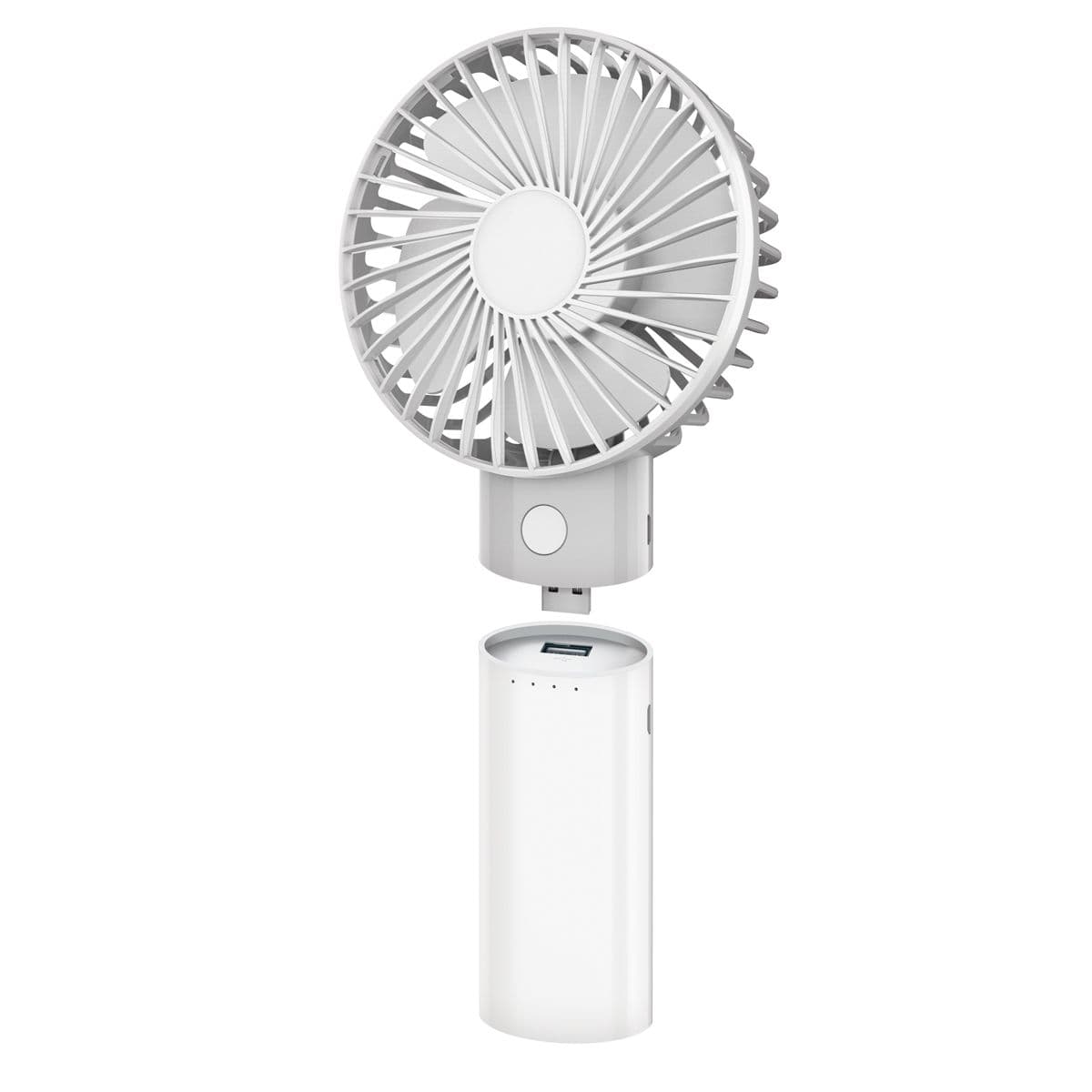 PLATINET Asztali ventilátor, akkumulátoros, 4000 mAh, 3 sebesség, fehér
