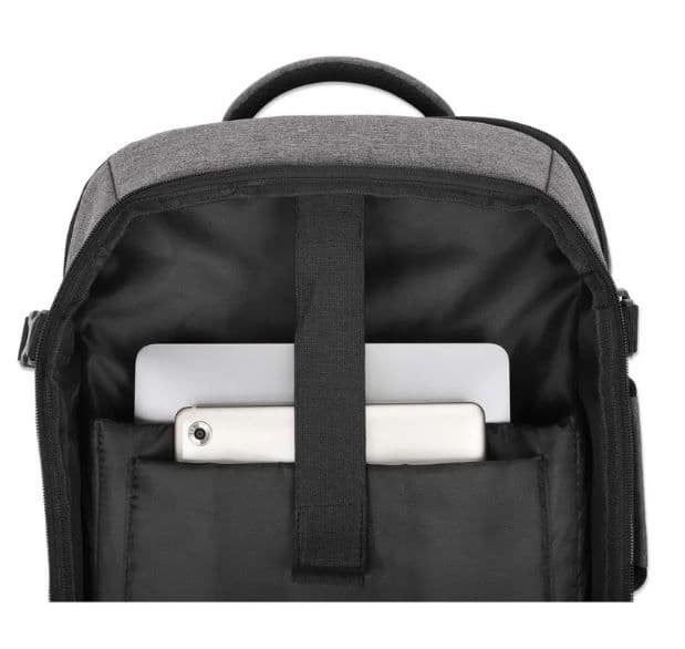 MANHATTAN Notebook hátizsák 17,3" Utazó hátizsák, 40 liter, 3 kagyló táskával, szürke
