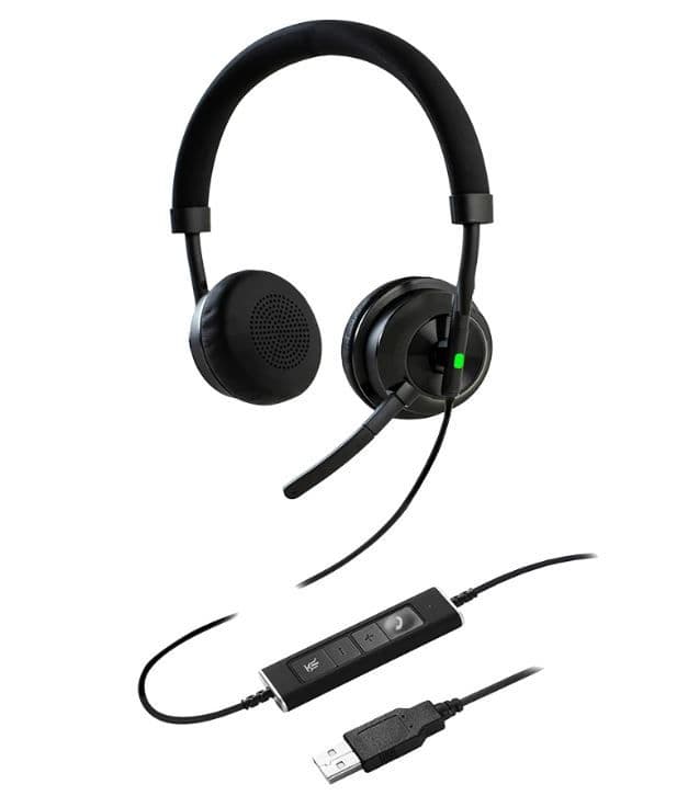 HAMECO Headset, stereo, USB, Call center Fejhallgató HS-8705DE-USB