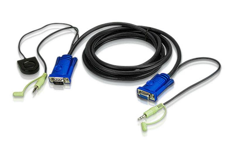 ATEN Portváltó VGA kábel audióval 1.8m