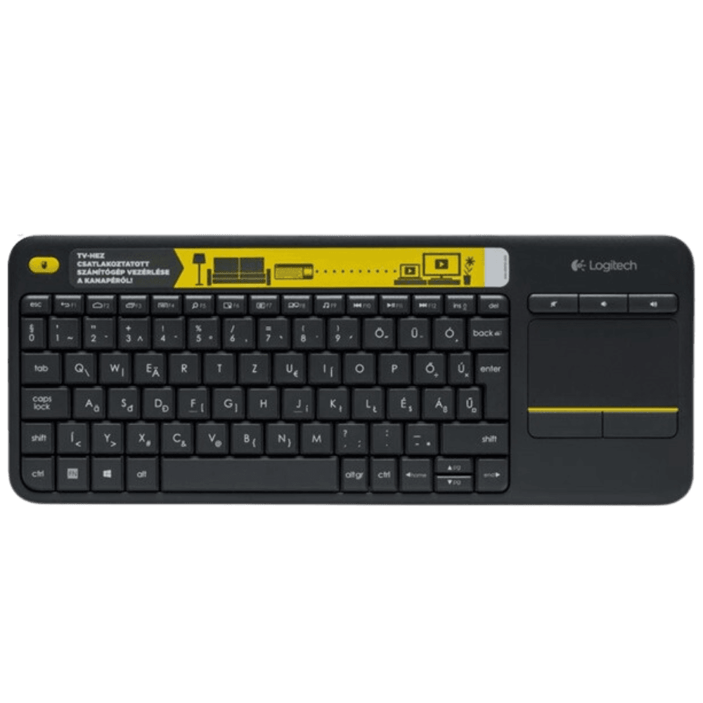 LOGITECH Billentyűzet vezeték nélküli K400 Plus, Magyar, fekete