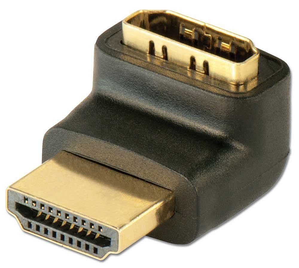 LINDY HDMI M/F lefele forduló adapter, fekete