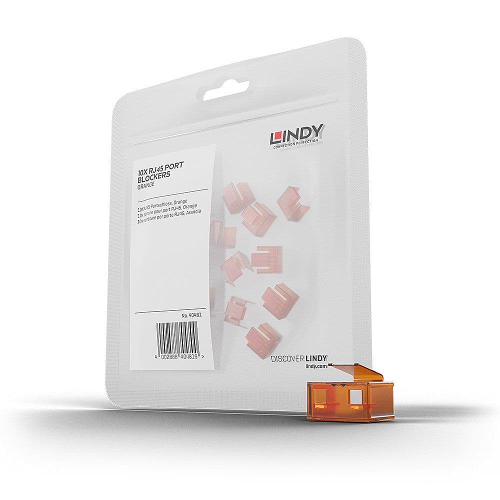 LINDY Dugó biztonsági RJ45 narancssárga (20db/csomag)