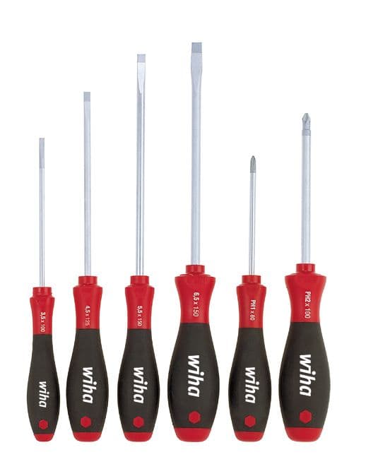 WIHA csavarhúzó készlet 6 részes lapos/PH SoftFinish nyéllel 07152