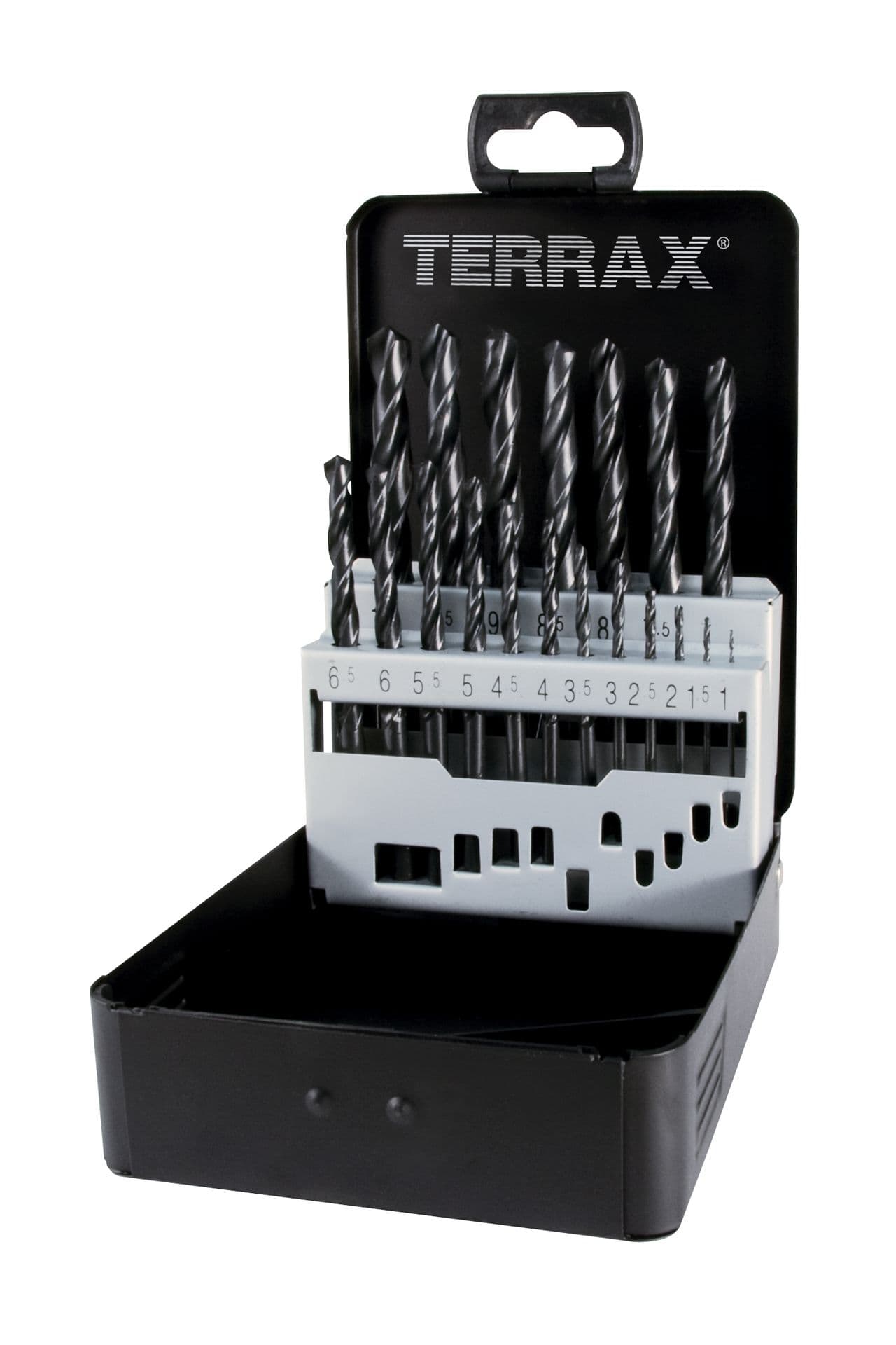 RUKO TERRAX csigafúró készlet, DIN 338 N típus HSS-R, 19 részes A205210RO