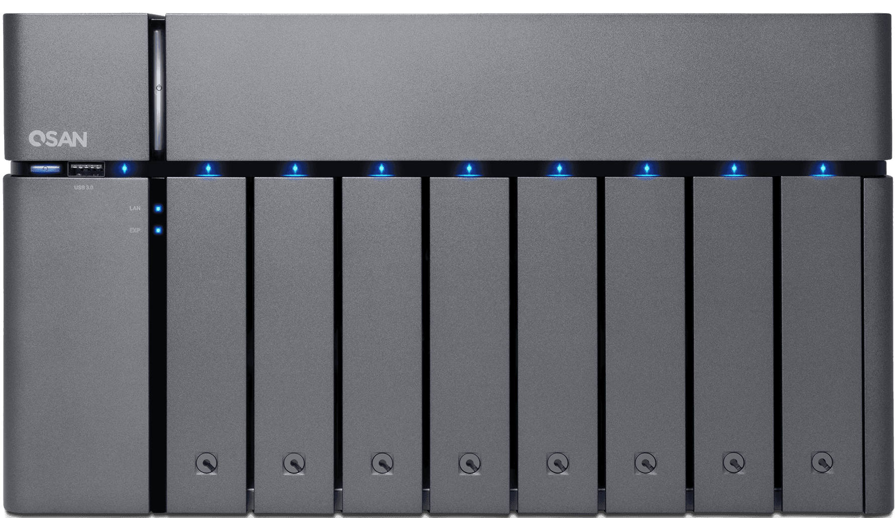 QSAN XCubeNAS XN8008T Tower 8 HDD, 1 SSD, zfs