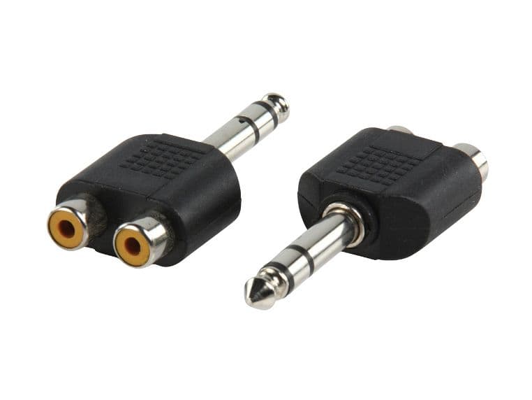 VALUELINE Mono Audio adapter RCA apa - 2x RCA anya fekete