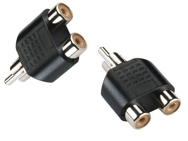 VALUELINE Stereo Audio adapter RCA apa - 2x RCA anya fekete