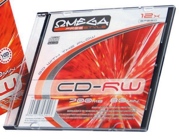 OMEGA Freestyle CD-RW 700MB 12X, műanyag tok 10db/csomag