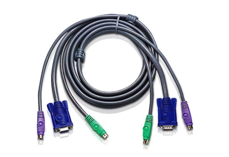 ATEN KVM kábel 1.2M PS/2 Slim, 2L-5001P/C