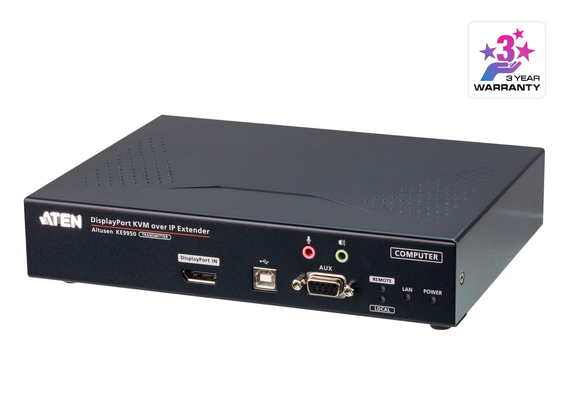 ATEN Extender 4K, DisplayPort, Single Display, KVM over IP, (Transmitter), KE9950T-AX-G