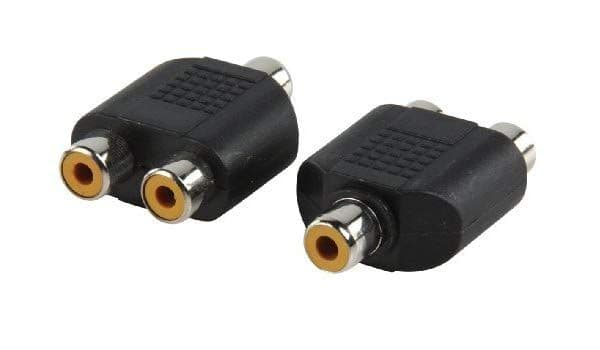 VALUELINE Mono Audio adapter RCA anya - 2x RCA anya fekete