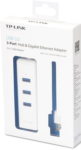 TP-LINK Átalakító USB 3.0 - Gigabit Ethernet 1000Mbps + 3 USB 3.0 port, UE330