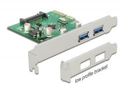 DELOCK 89554 PCI Express x4 kártya > 2 x külső USB 3.1 Gen 2 A-típusú hüvely