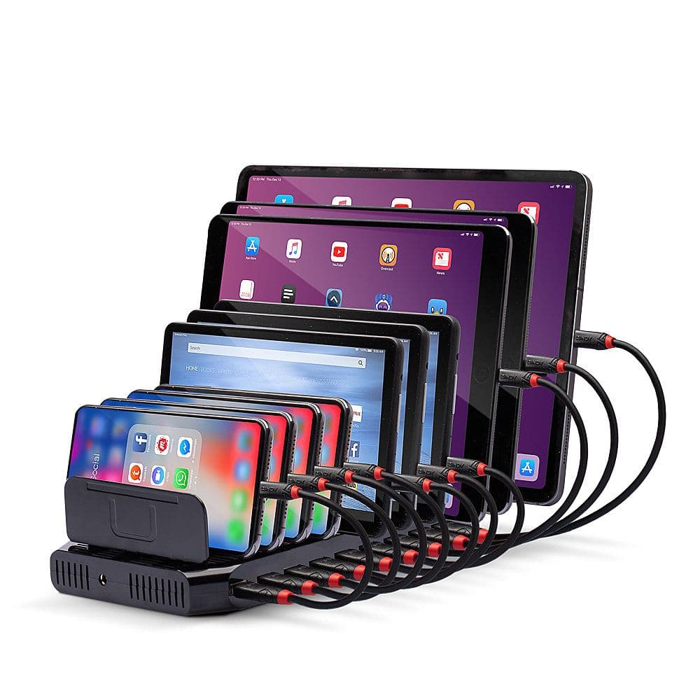 LINDY USB töltőállomás mobiltelefonokhoz és tabletekhez, 10 port