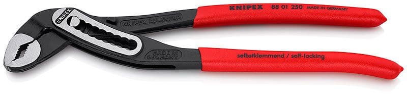 KNIPEX Alligator® Vízszivattyú fogó feketére foszfátozott 250 mm - 88 01 250