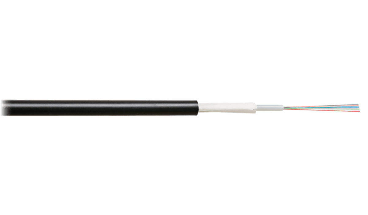 NIKOMAX Optikai kábel, beltéri és kültéri, SM 9/125, OS2, 6 szálas tight buffered, LSZH, fekete - Méterre