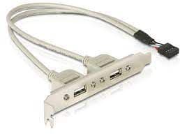 DELOCK Slot konzol 1x belső USB 10 tűs > 2x USB2.0 külső