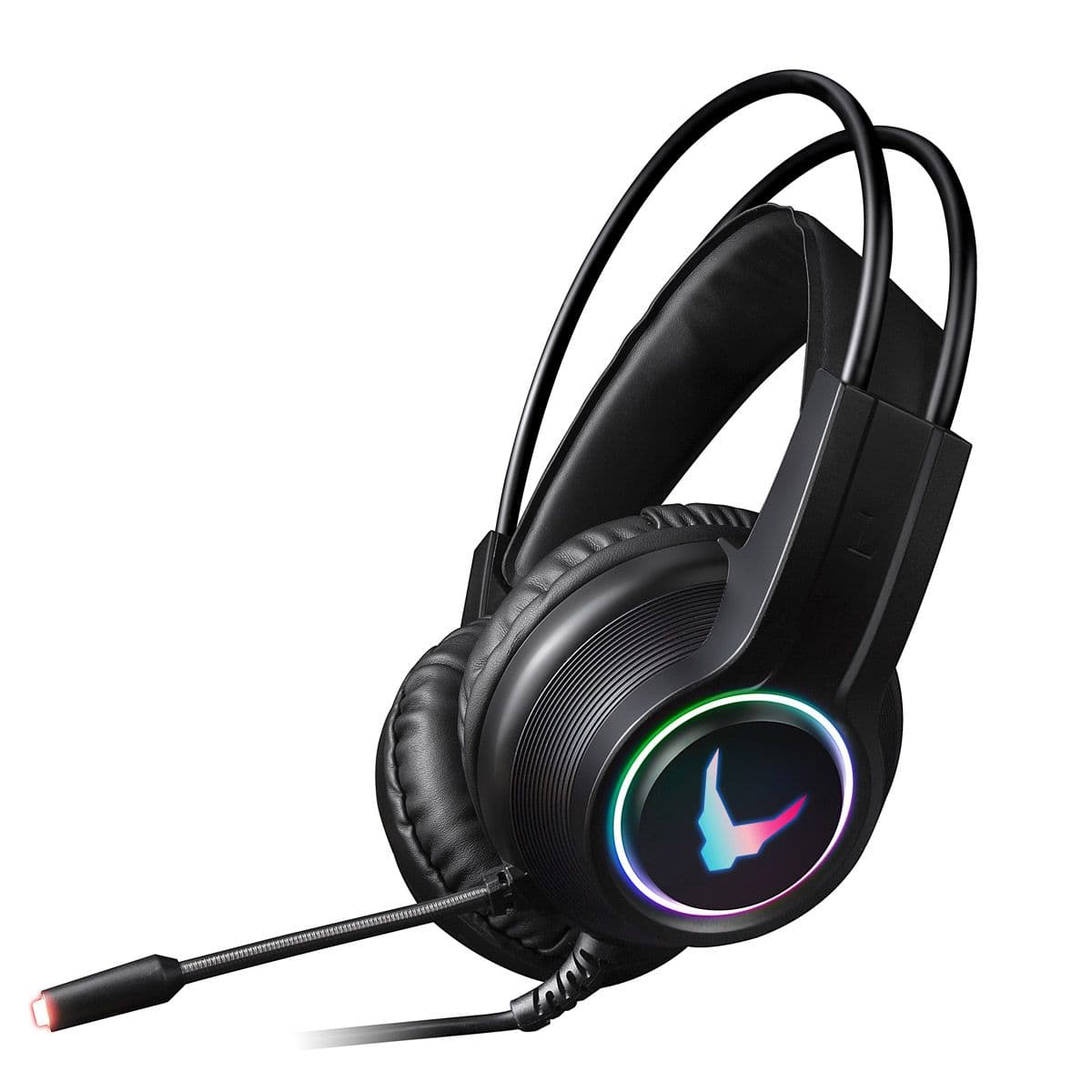 VARR Gaming Fejhallgató, RGB, 2x 3,5mm Jack, USB, fekete