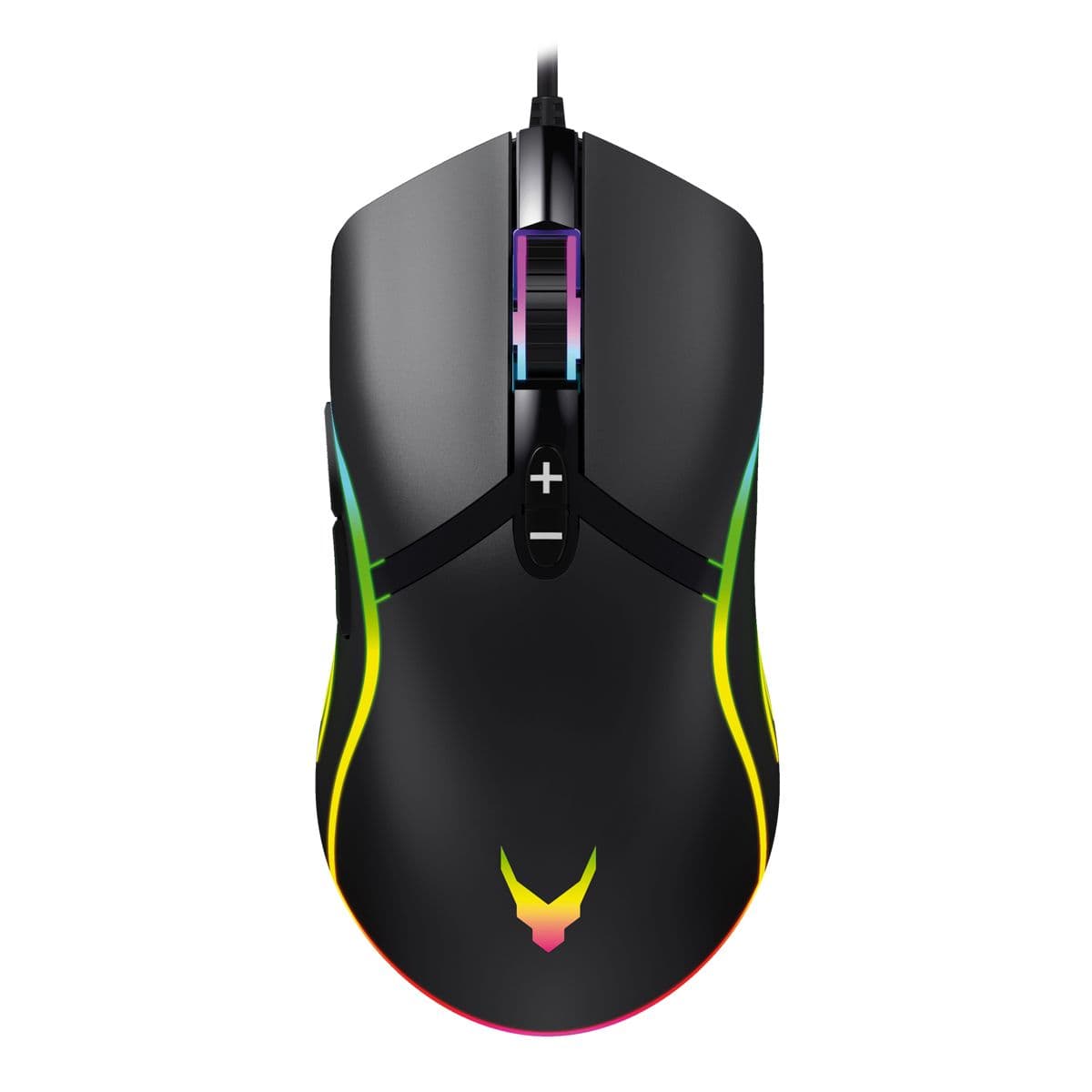 VARR Gaming Egér, RGB, 6400 DPI, USB, vezetékes, fekete