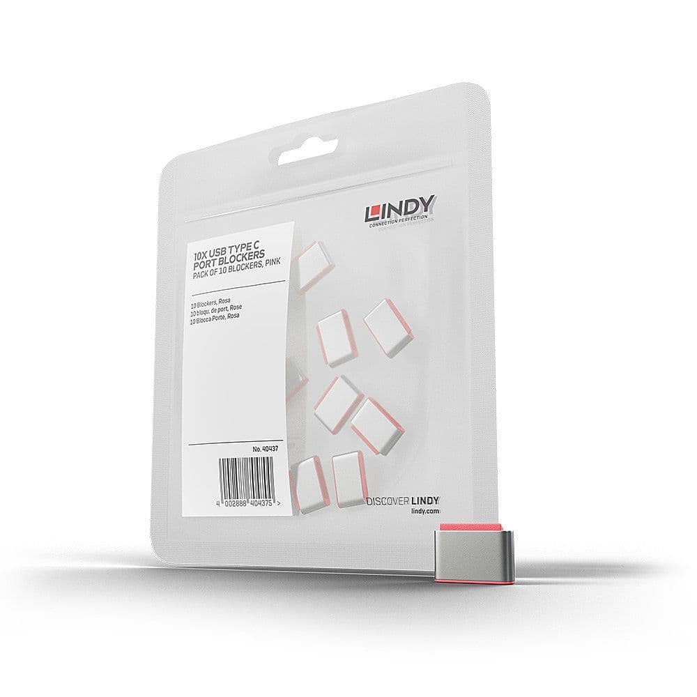 LINDY Dugó biztonsági USB C, rózsaszín (4db/csomag)