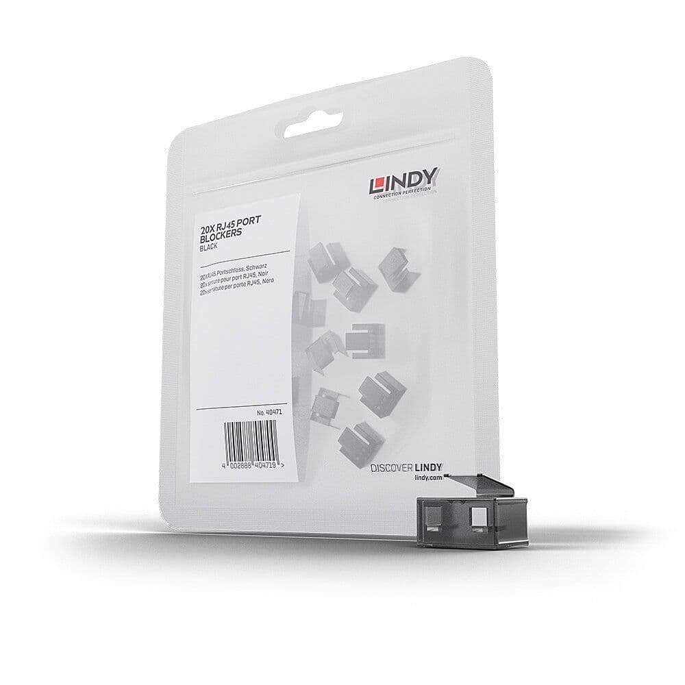LINDY Dugó biztonsági RJ45, fekete (20db/csomag)