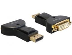 DELOCK Adapter DisplayPort - DVI 24+5, M/F, fekete - 65257