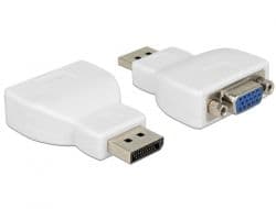 DELOCK Adapter DisplayPort - VGA, M/F, fehér - 65568