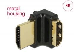 DELOCK Adapter HDMI-A, 4K, F/M, 90°-al felfele, fekete - 65663